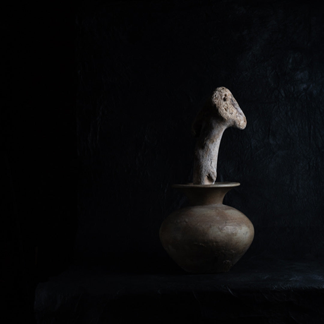 石部焼 花瓶 壺 - 工芸品