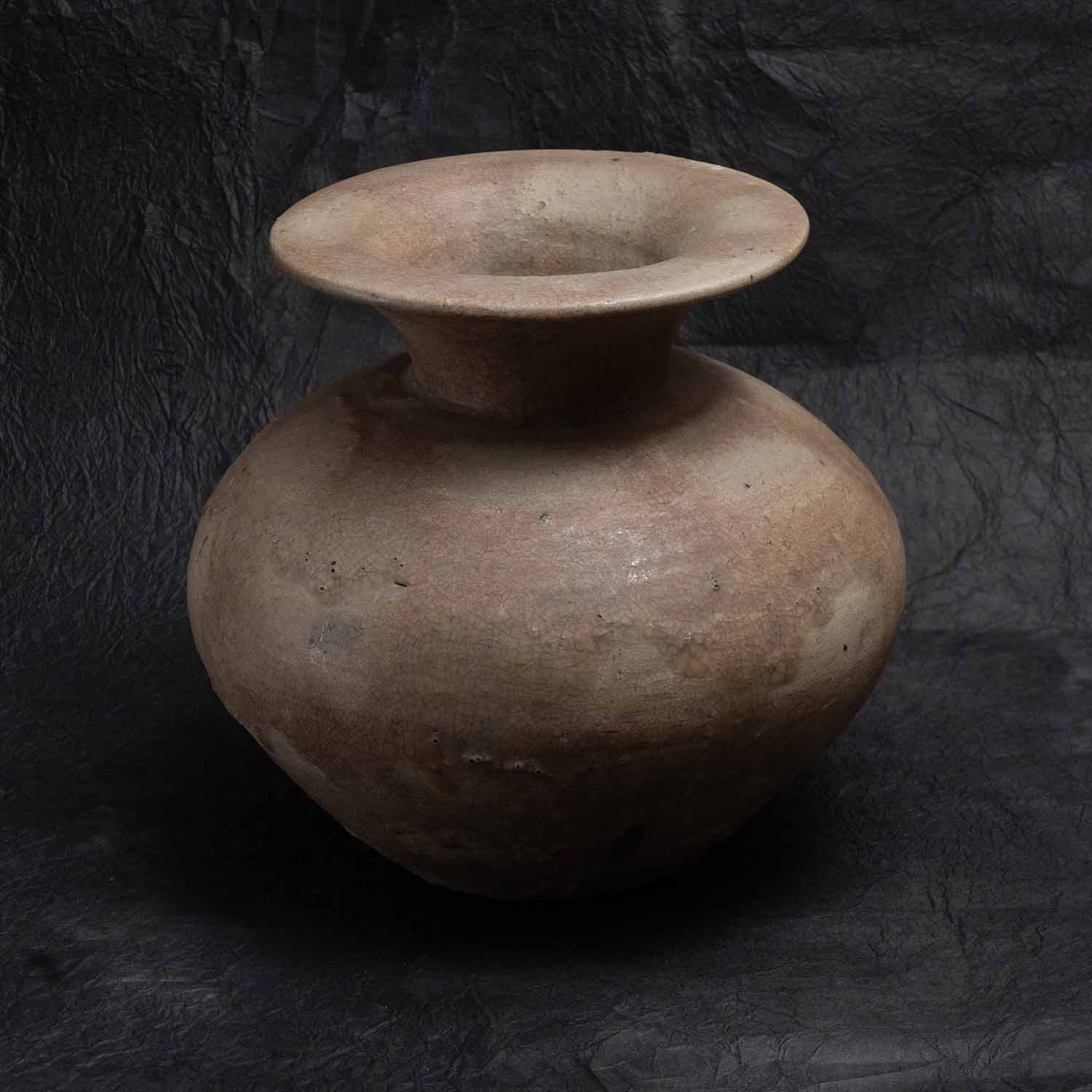 Cinnabar glaze Shokeizan Pottery Vase Iwami ware Yunotsu ware