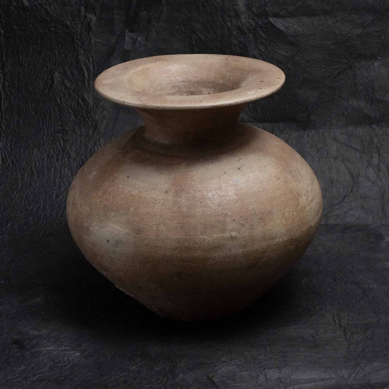 Cinnabar glaze Shokeizan Pottery Vase Iwami ware Yunotsu ware