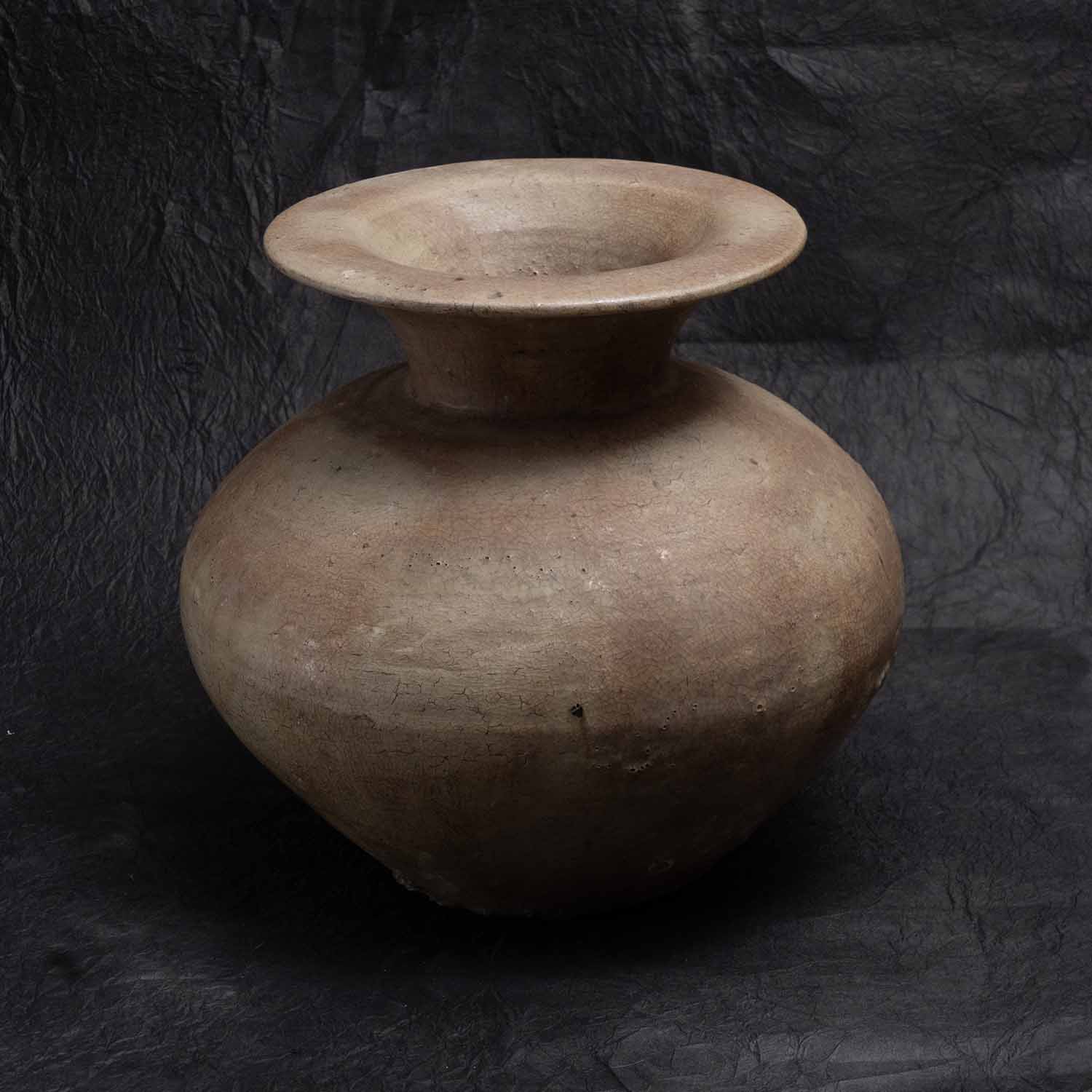 Cinnabar glaze Shokeizan Pottery Vase Iwami ware Yunotsu ware
