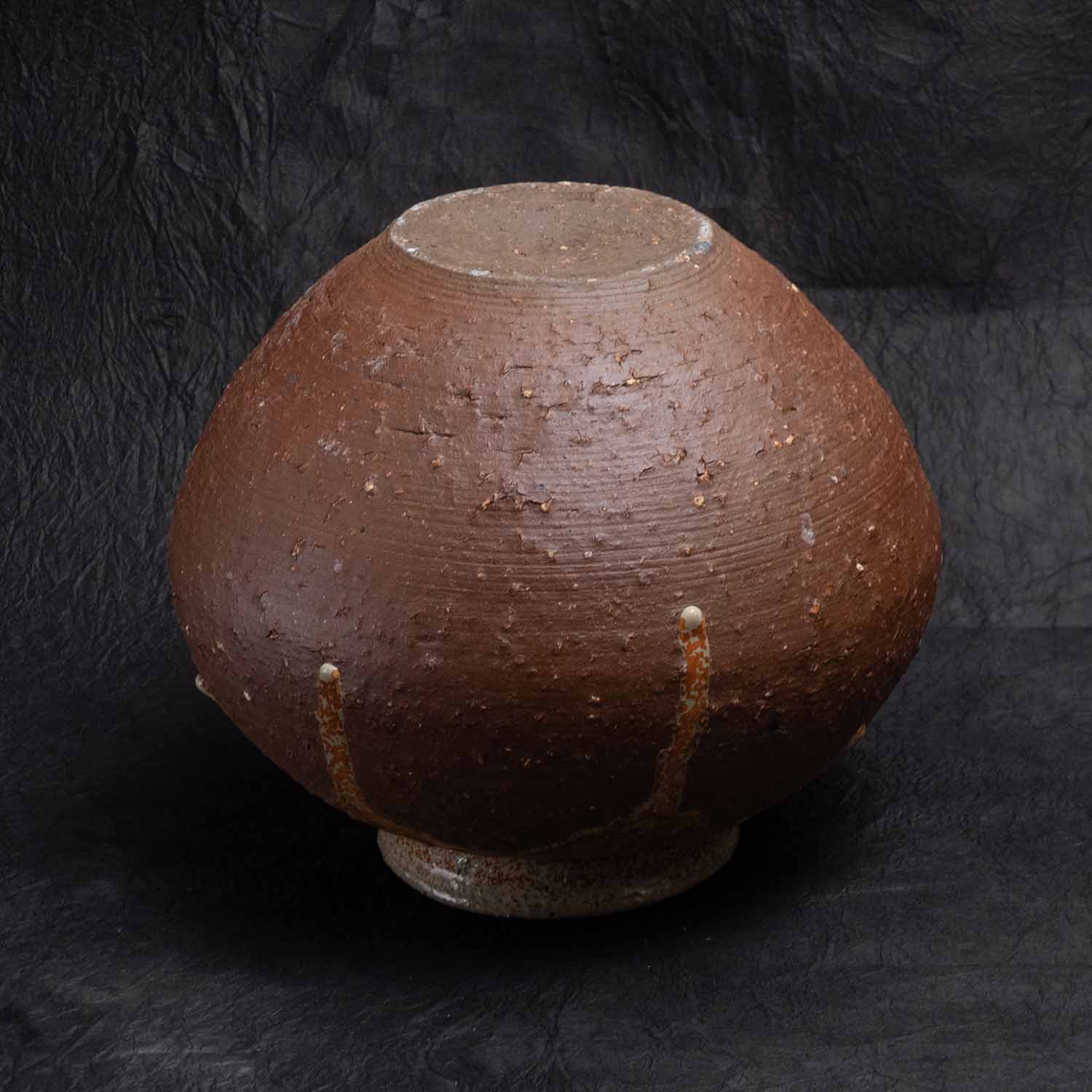 Straw ash / Kimachi glaze Flow pattern Shokeizan Pottery Iwami ware Yunotsu ware