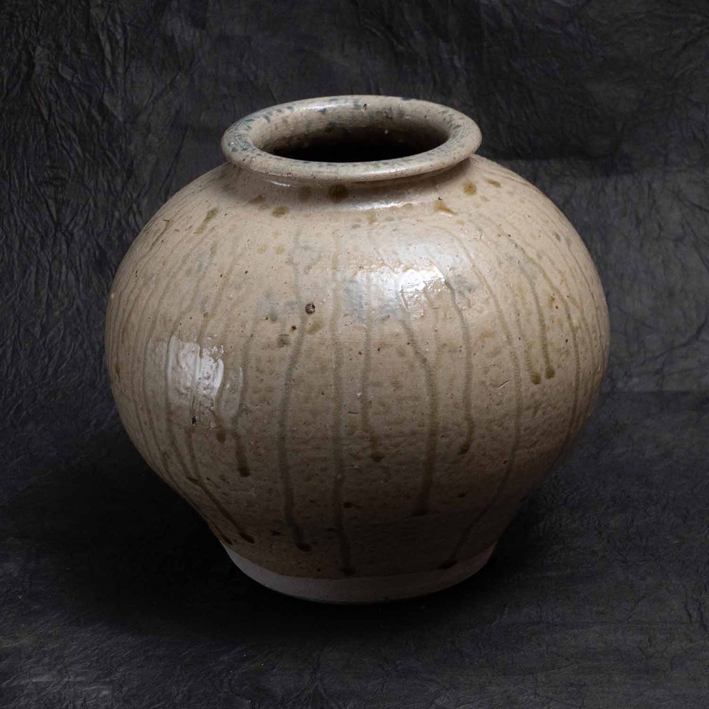 Straw ash glaze Flow pattern Shokeizan Pottery Iwami ware Vase Yunotsu ware